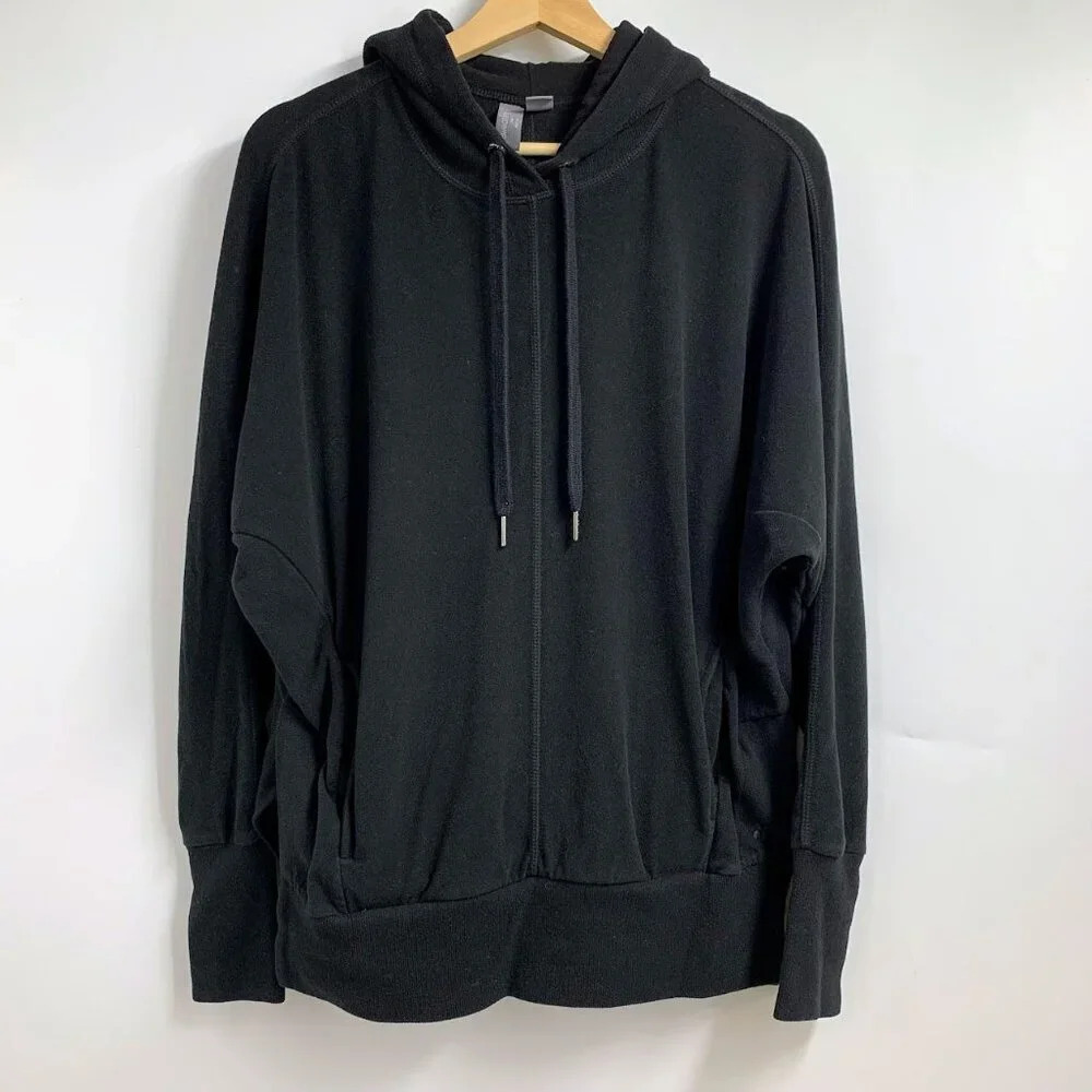 Sweaty Betty Women's Cotton Pullover‎ Stretch Cropped Long Sleeve Hoodie Size 4